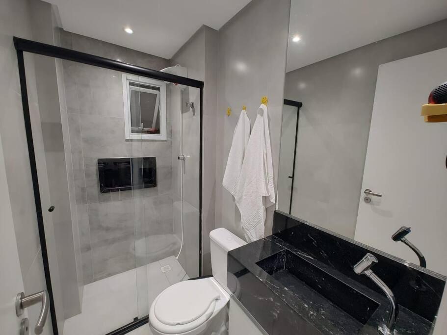 Apto Com Lazer Completo, Piscina, Ar, Mercadinho E Pet Friendly A 1 Min Da Praia Praia Grande (Santos) Bagian luar foto