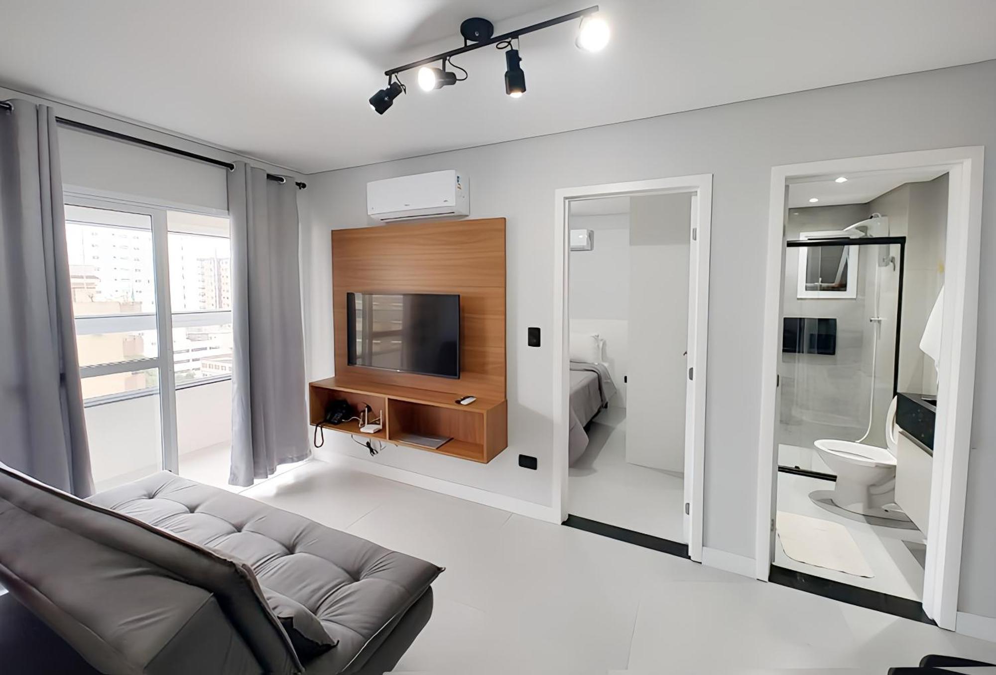 Apto Com Lazer Completo, Piscina, Ar, Mercadinho E Pet Friendly A 1 Min Da Praia Praia Grande (Santos) Bagian luar foto